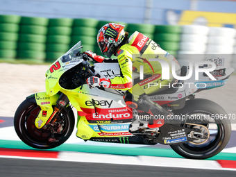 Marco Bezzecchi (Ita-VR46 Team Ducati) participates in the Gran Premio Pramac dell'Emilia Romagna Warm UP session MotoGP on Saturday, MotoGP...