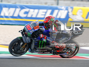 Fabio Quartararo (Fra-Monster Yamaha Team) participates in the Gran Premio Pramac dell'Emilia Romagna Warm UP session MotoGP on Saturday, Mo...