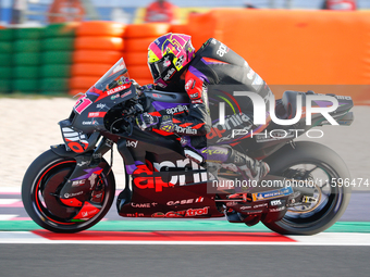 Aleix Espargaro (Spa-Aprilia Racing) participates in the Gran Premio Pramac dell'Emilia Romagna Warm UP session MotoGP on Saturday, MotoGP o...