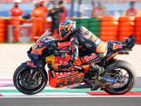 Brad Binder (Saf-Red Bull KTM Factory Racing) participates in the Gran Premio Pramac dell'Emilia Romagna Warm UP session MotoGP on Saturday...