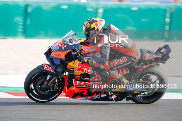 Jack Miller (Aus-Red Bull KTM Factory Racing) participates in the Gran Premio Pramac dell'Emilia Romagna Warm UP session MotoGP on Saturday,...