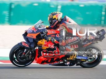 Jack Miller (Aus-Red Bull KTM Factory Racing) participates in the Gran Premio Pramac dell'Emilia Romagna Warm UP session MotoGP on Saturday,...