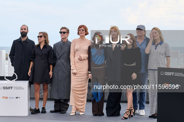 Paula Ortiz, Asia Villagran, Alba Planas, Najwa Nimri, and Patrick Criado attend the photocall of the film ''La Virgen Roja'' during the 72n...