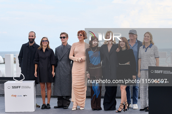 Paula Ortiz, Asia Villagran, Alba Planas, Najwa Nimri, and Patrick Criado attend the photocall of the film ''La Virgen Roja'' during the 72n...