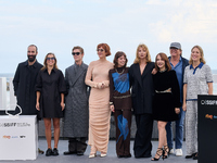 Paula Ortiz, Asia Villagran, Alba Planas, Najwa Nimri, and Patrick Criado attend the photocall of the film ''La Virgen Roja'' during the 72n...