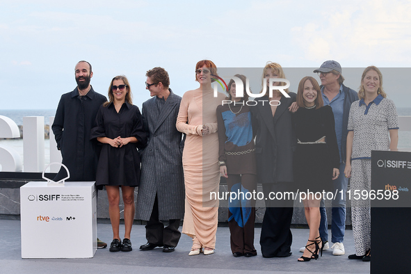 Paula Ortiz, Asia Villagran, Alba Planas, Najwa Nimri, and Patrick Criado attend the photocall of the film ''La Virgen Roja'' during the 72n...