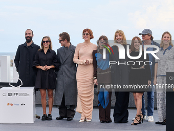 Paula Ortiz, Asia Villagran, Alba Planas, Najwa Nimri, and Patrick Criado attend the photocall of the film ''La Virgen Roja'' during the 72n...