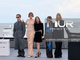 Paula Ortiz, Asia Villagran, Alba Planas, Najwa Nimri, and Patrick Criado attend the photocall of the film ''La Virgen Roja'' during the 72n...