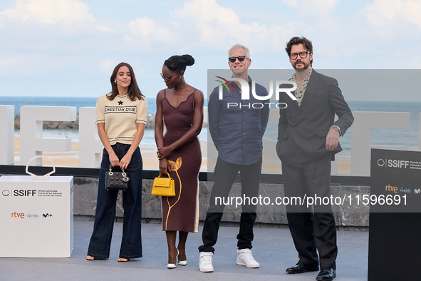 Lupita Nyong'o, Alvaro Norte, Macarena Garcia, and Chris Sanders attend the photocall of the film ''The Wild Robot'' during the 72nd San Seb...