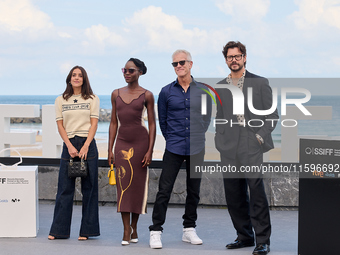 Lupita Nyong'o, Alvaro Norte, Macarena Garcia, and Chris Sanders attend the photocall of the film ''The Wild Robot'' during the 72nd San Seb...