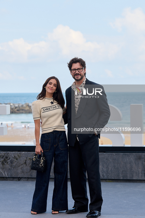 Lupita Nyong'o, Alvaro Norte, Macarena Garcia, and Chris Sanders attend the photocall of the film The Wild Robot during the 72nd San Sebasti...