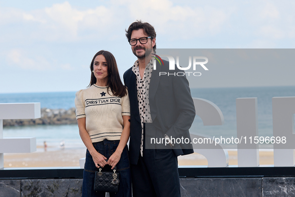 Lupita Nyong'o, Alvaro Norte, Macarena Garcia, and Chris Sanders attend the photocall of the film The Wild Robot during the 72nd San Sebasti...