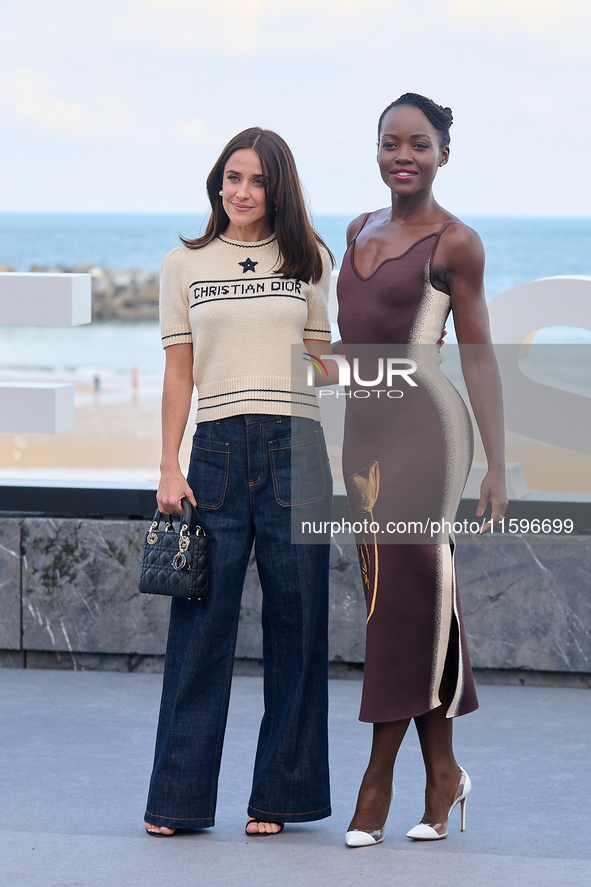 Lupita Nyong'o, Alvaro Norte, Macarena Garcia, and Chris Sanders attend the photocall of the film ''The Wild Robot'' during the 72nd San Seb...