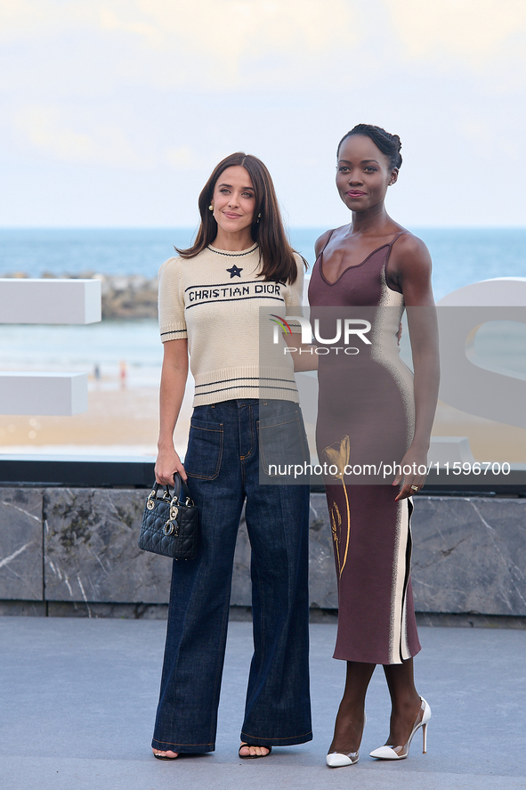 Lupita Nyong'o, Alvaro Norte, Macarena Garcia, and Chris Sanders attend the photocall of the film ''The Wild Robot'' during the 72nd San Seb...