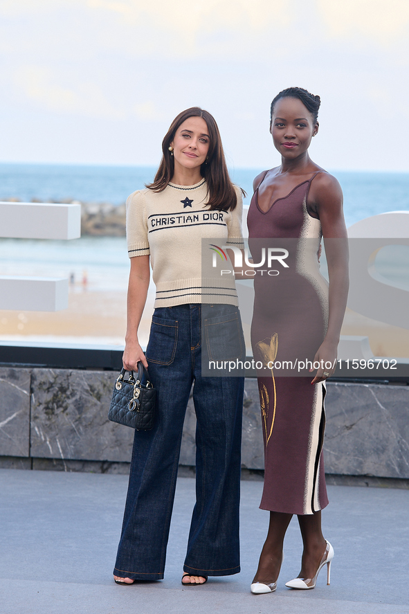 Lupita Nyong'o, Alvaro Norte, Macarena Garcia, and Chris Sanders attend the photocall of the film ''The Wild Robot'' during the 72nd San Seb...