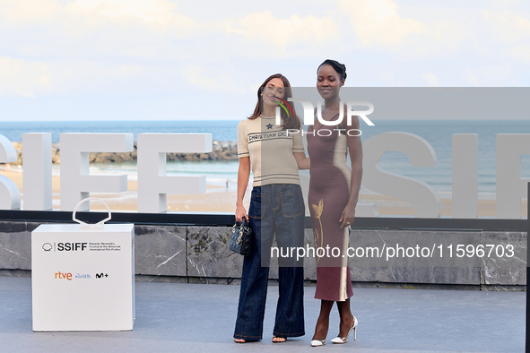 Lupita Nyong'o, Alvaro Norte, Macarena Garcia, and Chris Sanders attend the photocall of the film ''The Wild Robot'' during the 72nd San Seb...