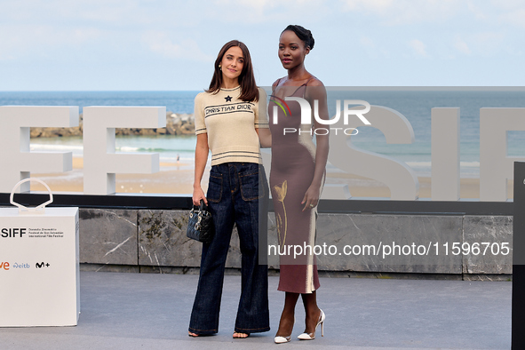 Lupita Nyong'o, Alvaro Norte, Macarena Garcia, and Chris Sanders attend the photocall of the film ''The Wild Robot'' during the 72nd San Seb...