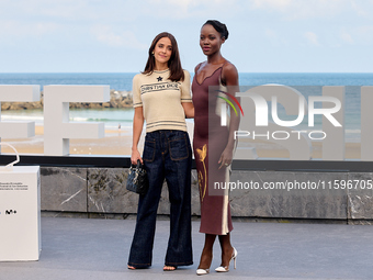 Lupita Nyong'o, Alvaro Norte, Macarena Garcia, and Chris Sanders attend the photocall of the film ''The Wild Robot'' during the 72nd San Seb...