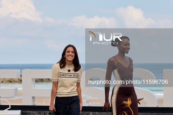 Lupita Nyong'o, Alvaro Norte, Macarena Garcia, and Chris Sanders attend the photocall of the film ''The Wild Robot'' during the 72nd San Seb...