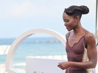 Lupita Nyong'o and Alvaro Norte attend the photocall of the film ''The Wild Robot'' during the 72nd San Sebastian International Film Festiva...