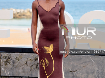 Lupita Nyong'o and Alvaro Norte attend the photocall of the film ''The Wild Robot'' during the 72nd San Sebastian International Film Festiva...