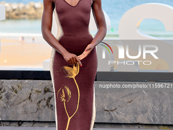 Lupita Nyong'o and Alvaro Norte attend the photocall of the film ''The Wild Robot'' during the 72nd San Sebastian International Film Festiva...