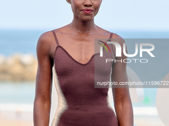 Lupita Nyong'o and Alvaro Norte attend the photocall of the film ''The Wild Robot'' during the 72nd San Sebastian International Film Festiva...