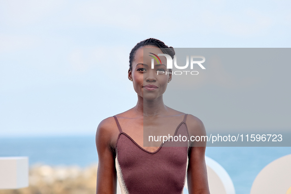 Lupita Nyong'o and Alvaro Norte attend the photocall of the film ''The Wild Robot'' during the 72nd San Sebastian International Film Festiva...