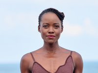 Lupita Nyong'o and Alvaro Norte attend the photocall of the film ''The Wild Robot'' during the 72nd San Sebastian International Film Festiva...