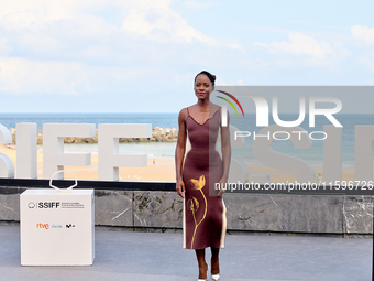 Lupita Nyong'o and Alvaro Norte attend the photocall of the film ''The Wild Robot'' during the 72nd San Sebastian International Film Festiva...