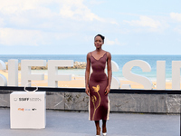 Lupita Nyong'o and Alvaro Norte attend the photocall of the film ''The Wild Robot'' during the 72nd San Sebastian International Film Festiva...