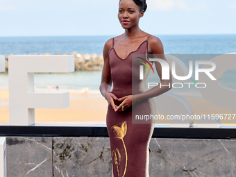 Lupita Nyong'o and Alvaro Norte attend the photocall of the film ''The Wild Robot'' during the 72nd San Sebastian International Film Festiva...