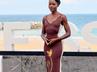 Lupita Nyong'o and Alvaro Norte attend the photocall of the film ''The Wild Robot'' during the 72nd San Sebastian International Film Festiva...