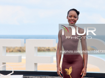 Lupita Nyong'o and Alvaro Norte attend the photocall of the film ''The Wild Robot'' during the 72nd San Sebastian International Film Festiva...