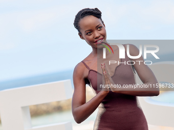 Lupita Nyong'o and Alvaro Norte attend the photocall of the film ''The Wild Robot'' during the 72nd San Sebastian International Film Festiva...