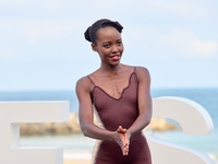 Lupita Nyong'o and Alvaro Norte attend the photocall of the film ''The Wild Robot'' during the 72nd San Sebastian International Film Festiva...