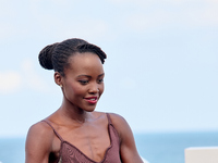 Lupita Nyong'o and Alvaro Norte attend the photocall of the film ''The Wild Robot'' during the 72nd San Sebastian International Film Festiva...