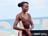 Lupita Nyong'o and Alvaro Norte attend the photocall of the film ''The Wild Robot'' during the 72nd San Sebastian International Film Festiva...