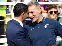 Head Coach Raffaele Palladino of ACF Fiorentina  talks to Head Coach Marco Baroni of SS Lazio , prior to the Italian Serie A football match...