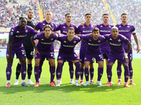 ACF Fiorentina players pose for a team photo prior to the Italian Serie A football match between ACF Fiorentina and SS Lazio ,on September 2...