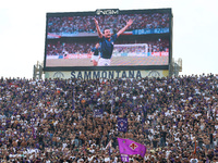 Supporters of ACF Fiorentina prior to the Italian Serie A football match between ACF Fiorentina and SS Lazio ,on September 22 , 2024 at the...