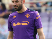 Pietro Terracciano of ACF Fiorentina warming up before the match betweenthe Italian Serie A football match between ACF Fiorentina and SS Laz...