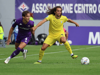 Edoardo Bove of ACF Fiorentina and Matteo Guendouzi of SS Lazio ,battle for the ball during the Italian Serie A football match between ACF F...