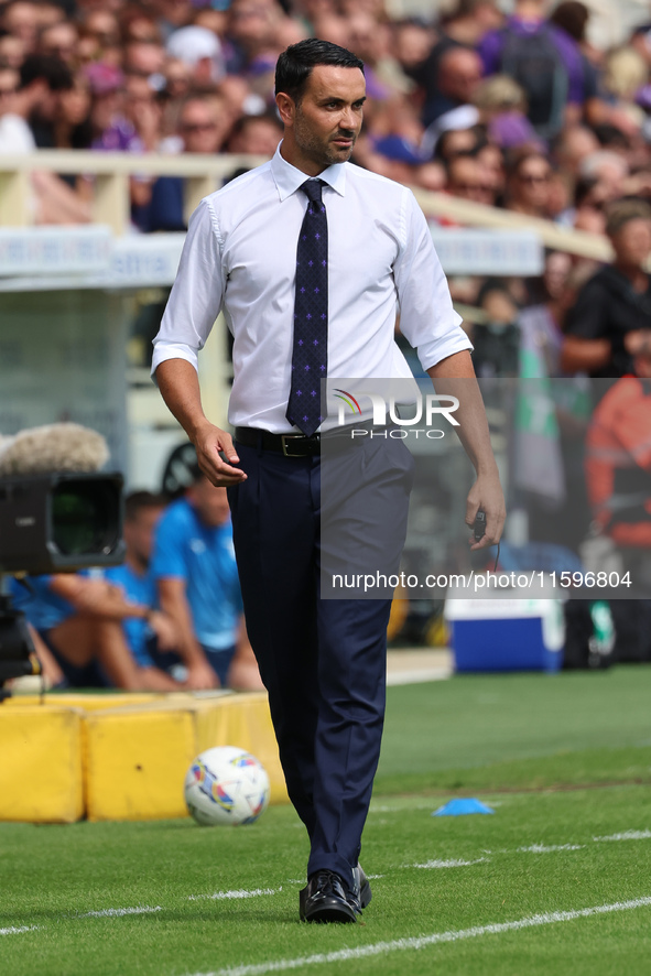 Head Coach Raffaele Palladino of ACF Fiorentina looks on during  the Italian Serie A football match between ACF Fiorentina and SS Lazio ,on...