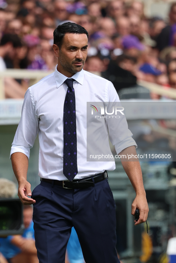 Head Coach Raffaele Palladino of ACF Fiorentina looks on during  the Italian Serie A football match between ACF Fiorentina and SS Lazio ,on...