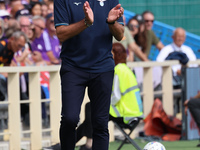 Head Coach Marco Baroni of SS Lazio looks on during the Italian Serie A football match between ACF Fiorentina and SS Lazio ,on September 22...