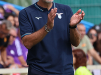 Head Coach Marco Baroni of SS Lazio looks on during the Italian Serie A football match between ACF Fiorentina and SS Lazio ,on September 22...