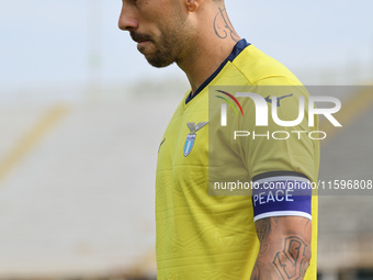 Mattia Zaccagni of SS Lazio during  the Italian Serie A football match between ACF Fiorentina and SS Lazio ,on September 22 , 2024 at the Ar...