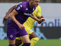 Pietro Comuzzo of ACF Fiorentina controls the ball during the Italian Serie A football match between ACF Fiorentina and SS Lazio ,on Septemb...