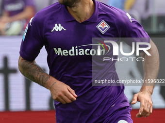 Danilo Cataldi of ACF Fiorentina controls the ball during the Italian Serie A football match between ACF Fiorentina and SS Lazio ,on Septemb...